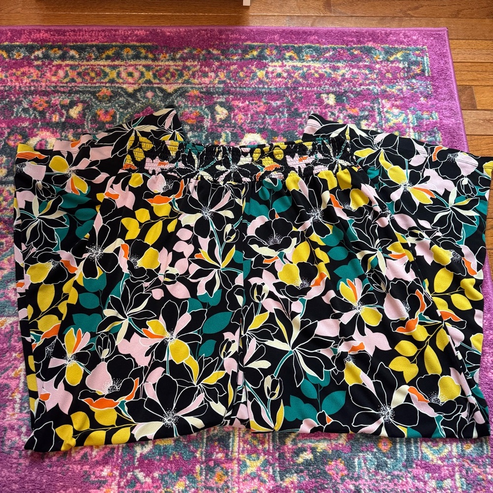 Bar III Multicolor Floral Wide Leg Pants